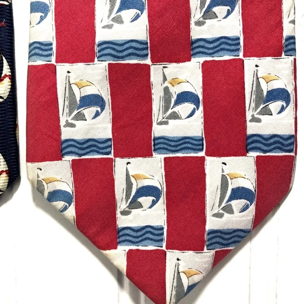 Set of 2 Sailing Ties Lands’ End Long